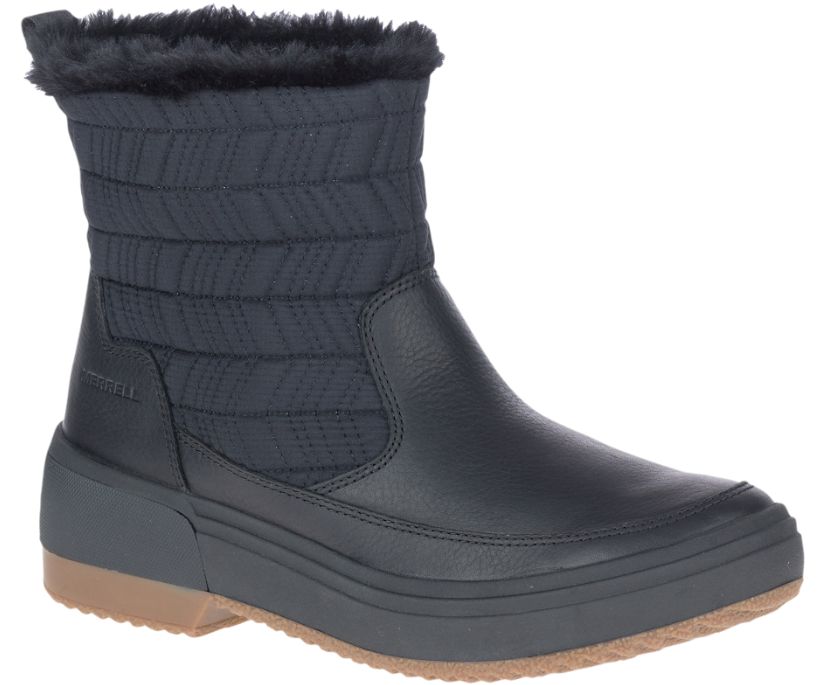 Buty Merrell Haven Bluff Polar Wasserdicht - Buty Zimowe Damskie Merrell - Czarne [WNUDJ-6745]